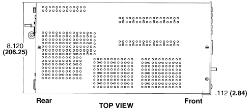 Half Rack BHK-MG Dimensions, Top View