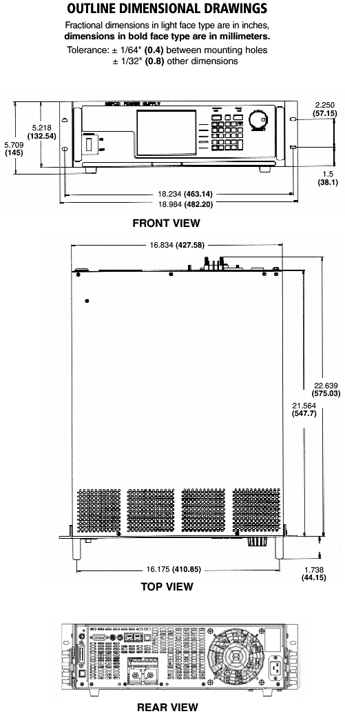 BOP HIGH OUTLINE DIMENSIONS