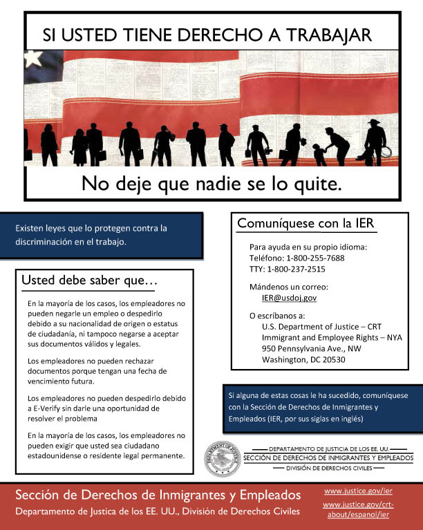 Right to work poster (spanish) thumbnail