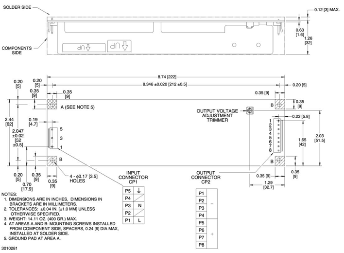JBW 100W OUTLINE DIMENSION