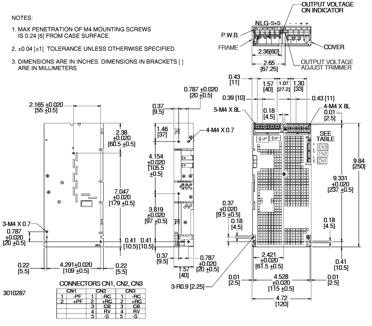 RTW 300W OUTLINE DIMENSION